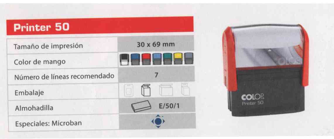 SELLO  AUTOENTINTABLE PRINTER 50